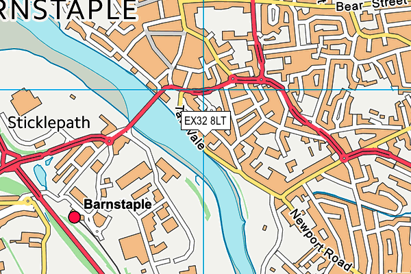 EX32 8LT map - OS VectorMap District (Ordnance Survey)