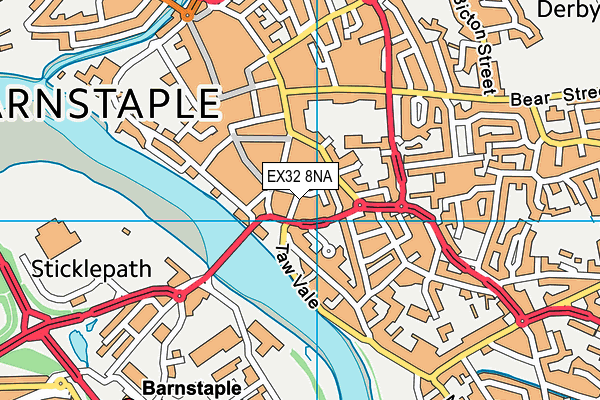 EX32 8NA map - OS VectorMap District (Ordnance Survey)