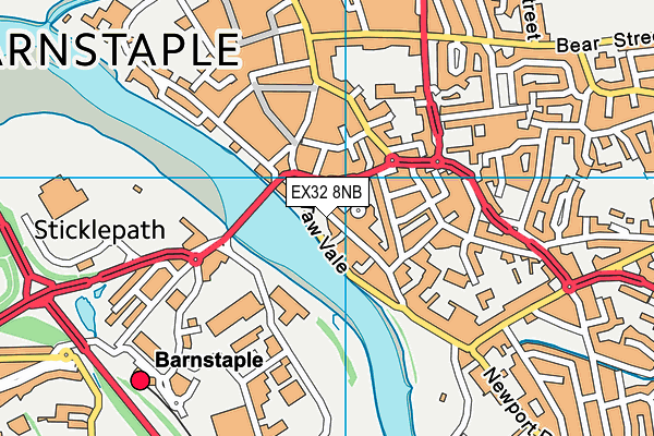 EX32 8NB map - OS VectorMap District (Ordnance Survey)