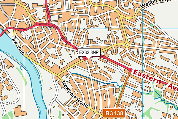 EX32 8NP map - OS VectorMap District (Ordnance Survey)