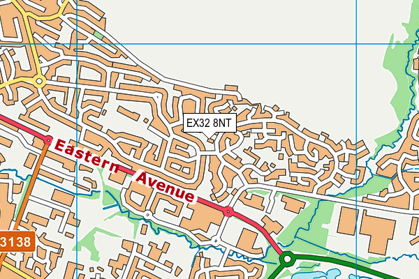EX32 8NT map - OS VectorMap District (Ordnance Survey)