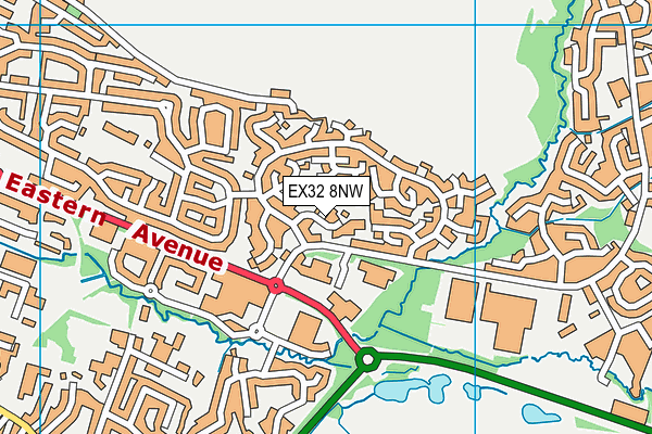 EX32 8NW map - OS VectorMap District (Ordnance Survey)