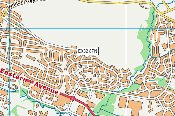 EX32 8PN map - OS VectorMap District (Ordnance Survey)