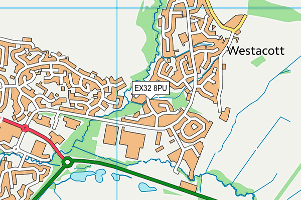 EX32 8PU map - OS VectorMap District (Ordnance Survey)