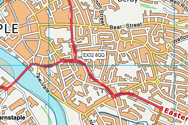 EX32 8QQ map - OS VectorMap District (Ordnance Survey)