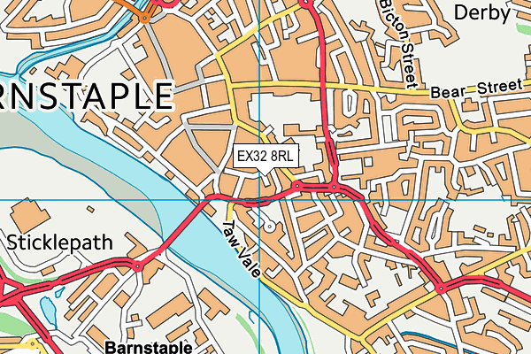 EX32 8RL map - OS VectorMap District (Ordnance Survey)