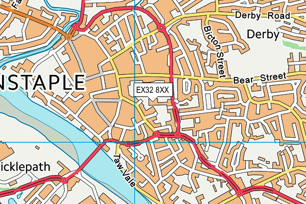 EX32 8XX map - OS VectorMap District (Ordnance Survey)