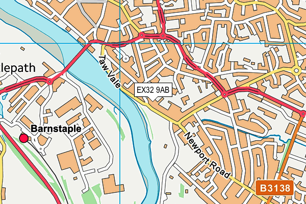 EX32 9AB map - OS VectorMap District (Ordnance Survey)