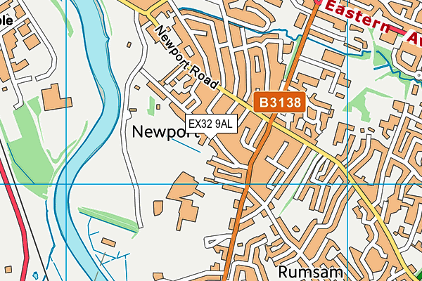 EX32 9AL map - OS VectorMap District (Ordnance Survey)
