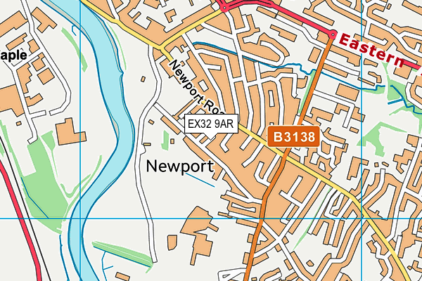 EX32 9AR map - OS VectorMap District (Ordnance Survey)