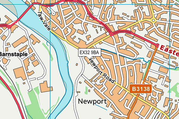 EX32 9BA map - OS VectorMap District (Ordnance Survey)