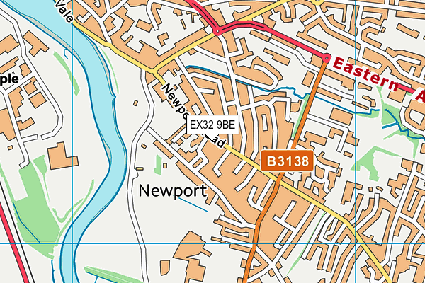 EX32 9BE map - OS VectorMap District (Ordnance Survey)