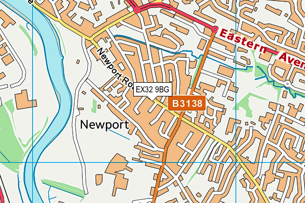 EX32 9BG map - OS VectorMap District (Ordnance Survey)