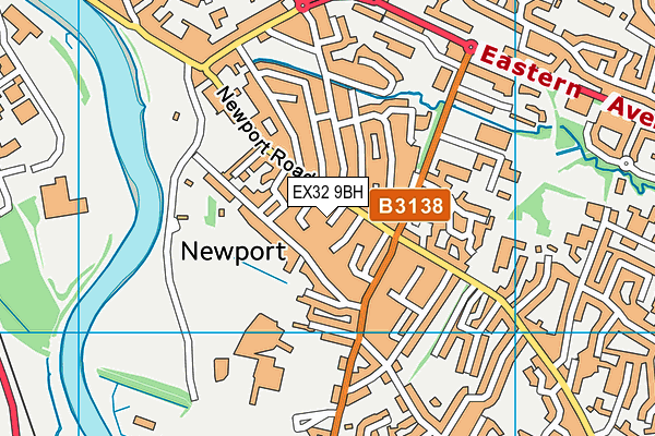EX32 9BH map - OS VectorMap District (Ordnance Survey)