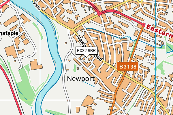 EX32 9BR map - OS VectorMap District (Ordnance Survey)