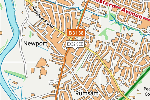 EX32 9EE map - OS VectorMap District (Ordnance Survey)