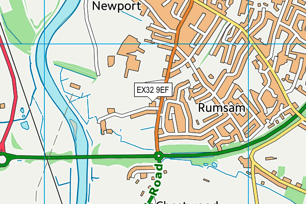 EX32 9EF map - OS VectorMap District (Ordnance Survey)