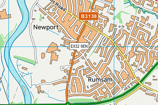 EX32 9EN map - OS VectorMap District (Ordnance Survey)