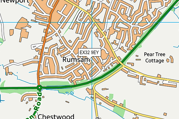 EX32 9EY map - OS VectorMap District (Ordnance Survey)