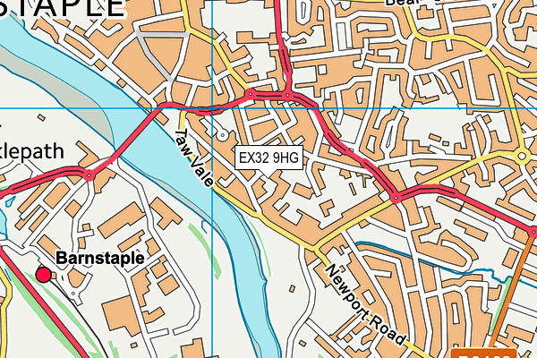 EX32 9HG map - OS VectorMap District (Ordnance Survey)