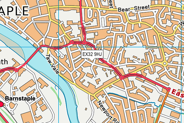 EX32 9HJ map - OS VectorMap District (Ordnance Survey)