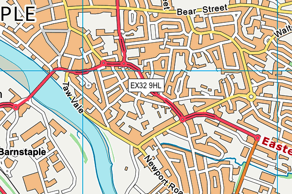 EX32 9HL map - OS VectorMap District (Ordnance Survey)