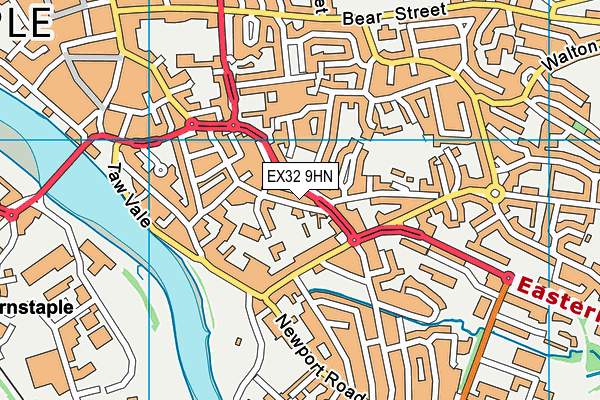 EX32 9HN map - OS VectorMap District (Ordnance Survey)