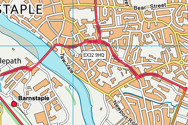 EX32 9HQ map - OS VectorMap District (Ordnance Survey)