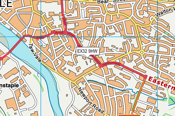 EX32 9HW map - OS VectorMap District (Ordnance Survey)