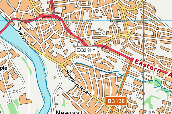 EX32 9HY map - OS VectorMap District (Ordnance Survey)