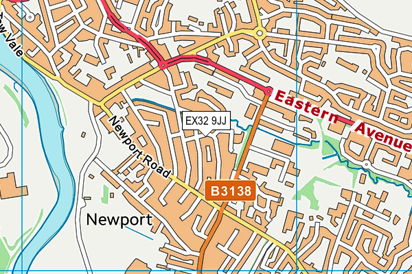 EX32 9JJ map - OS VectorMap District (Ordnance Survey)