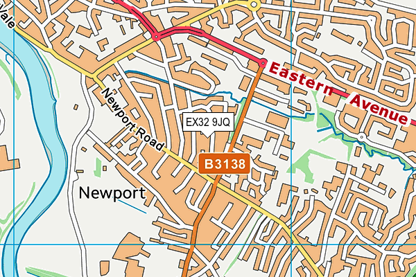 EX32 9JQ map - OS VectorMap District (Ordnance Survey)