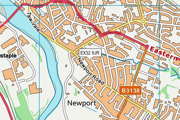 EX32 9JR map - OS VectorMap District (Ordnance Survey)