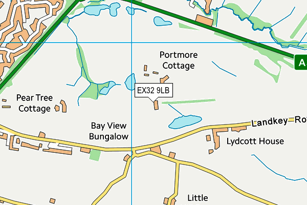 EX32 9LB map - OS VectorMap District (Ordnance Survey)