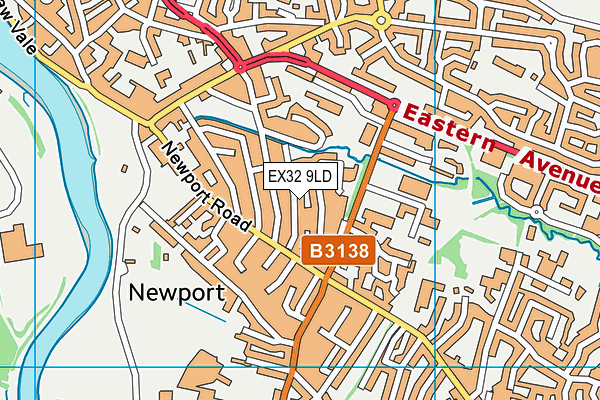 EX32 9LD map - OS VectorMap District (Ordnance Survey)