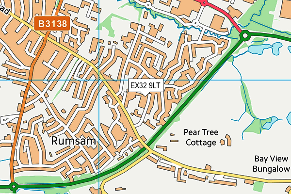 EX32 9LT map - OS VectorMap District (Ordnance Survey)