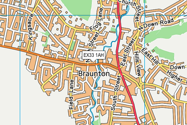 EX33 1AH map - OS VectorMap District (Ordnance Survey)