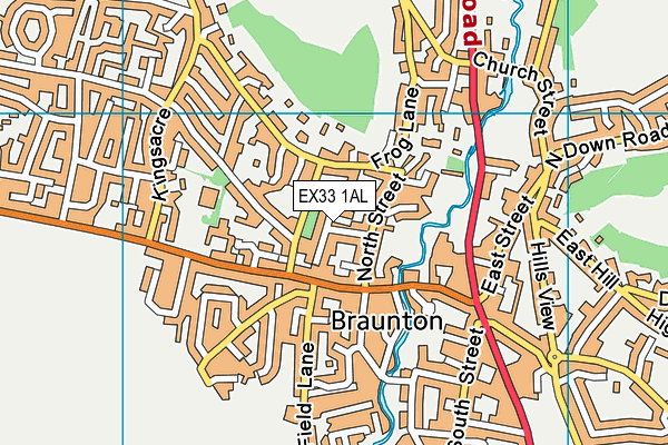 EX33 1AL map - OS VectorMap District (Ordnance Survey)