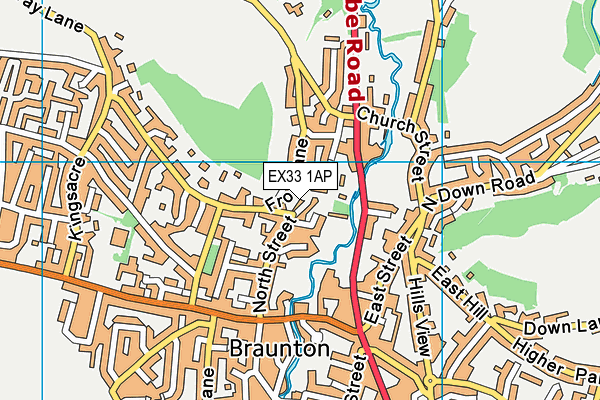 EX33 1AP map - OS VectorMap District (Ordnance Survey)