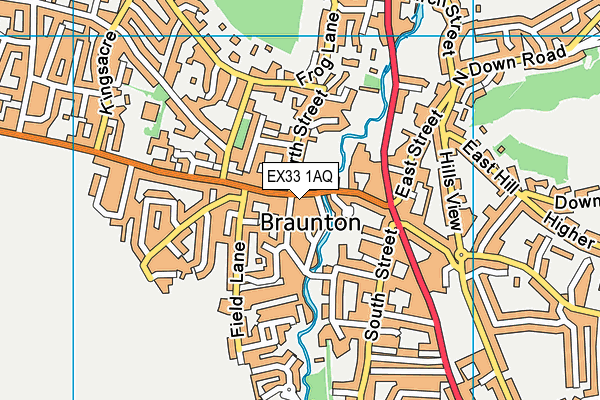 EX33 1AQ map - OS VectorMap District (Ordnance Survey)