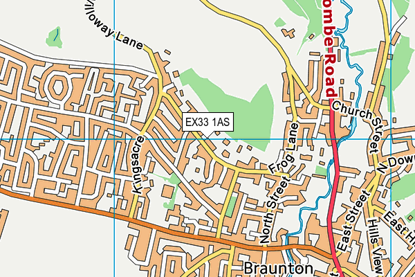 EX33 1AS map - OS VectorMap District (Ordnance Survey)
