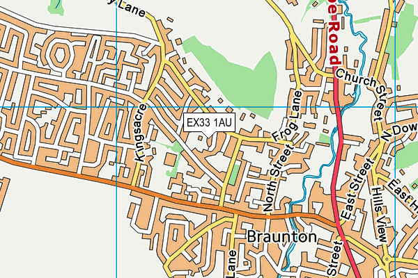 EX33 1AU map - OS VectorMap District (Ordnance Survey)