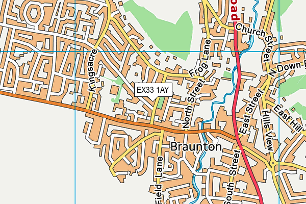 EX33 1AY map - OS VectorMap District (Ordnance Survey)