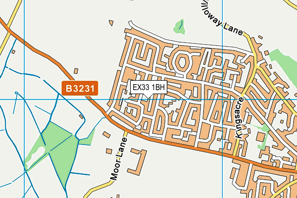 EX33 1BH map - OS VectorMap District (Ordnance Survey)
