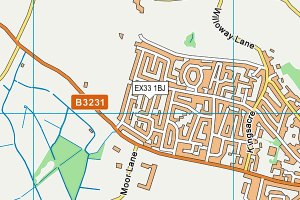 EX33 1BJ map - OS VectorMap District (Ordnance Survey)