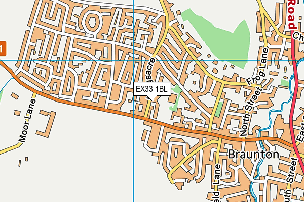 EX33 1BL map - OS VectorMap District (Ordnance Survey)