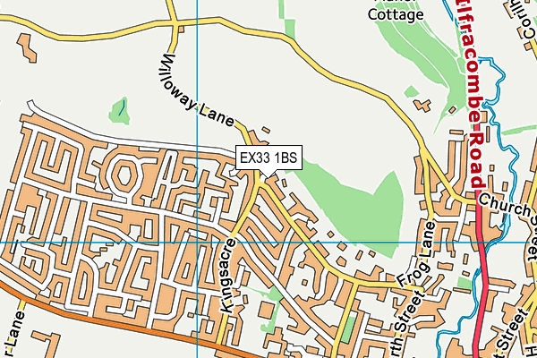 EX33 1BS map - OS VectorMap District (Ordnance Survey)
