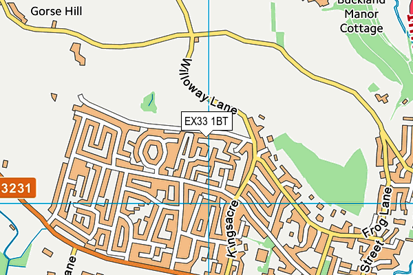 EX33 1BT map - OS VectorMap District (Ordnance Survey)