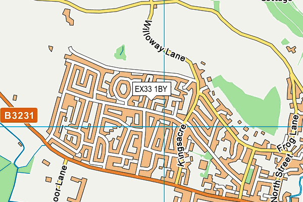 EX33 1BY map - OS VectorMap District (Ordnance Survey)