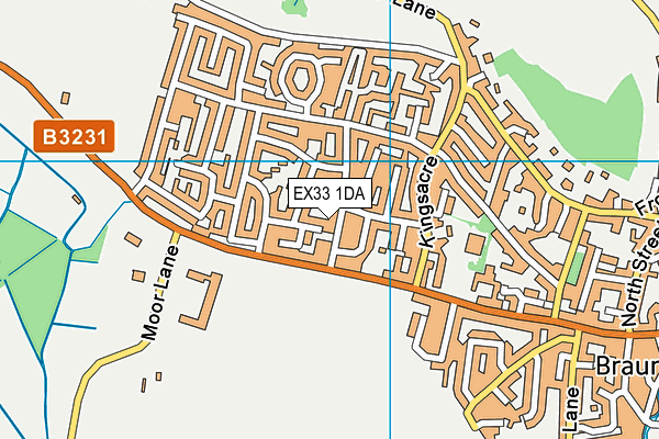 EX33 1DA map - OS VectorMap District (Ordnance Survey)